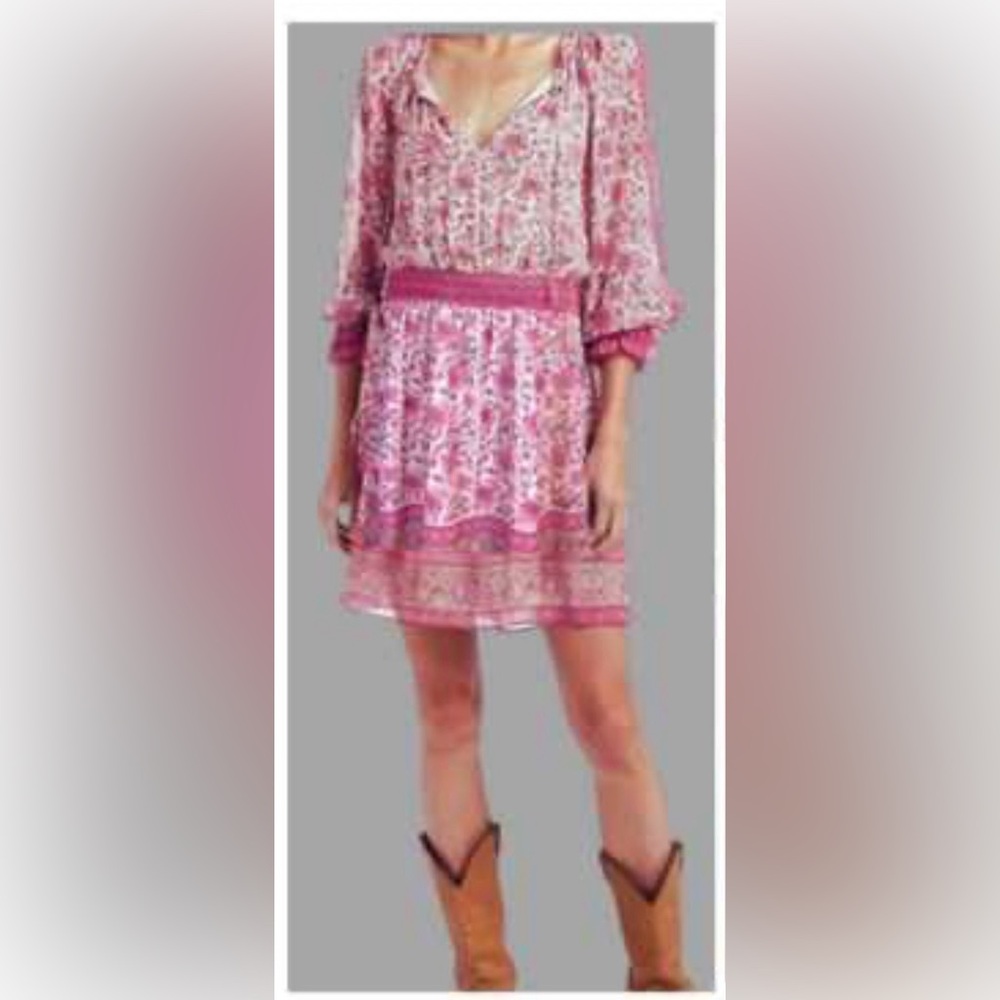 Anthropologie Love the Label Love Sam Tippy Floral Dress Festival Boho‎ Flirty - Picture 3 of 10